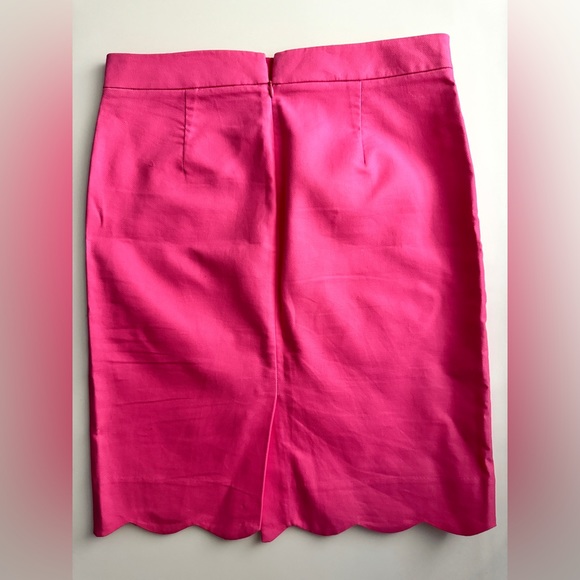 J. Crew Pink Scallop Hem Straight Pencil Skirt - Picture 2 of 7